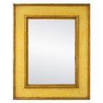 Contemporary Wall Mirror, Yellow Colors and Gilding by Atelier RTCD – Paris