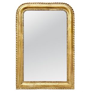 Antique French Giltwood Mirror, Louis-Philippe Style, circa 1890