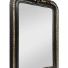 antique-french-mirror-with-pediment-black-and-gilt-napoleon-III-style