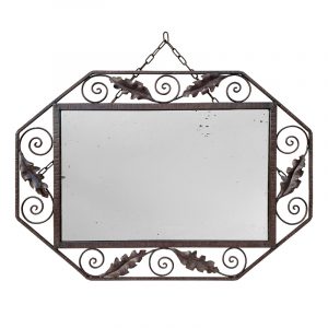 antique-french-wall-mirror-octagonal-wrought-iron-1932