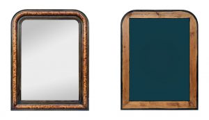 antique-louis-philippe-wall-mirror-faux burl-wood-circa-1880