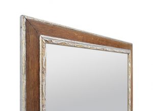 antique-oak-wood-mirror-silver-ornaments-circa-1940