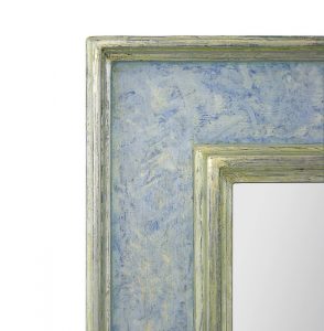 detail-contemporary-mirror-frame-blue-and-silvered-by-Pascal-and-Annie