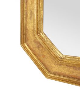 detail-giltwood-octogonal-frame-wall-mirror-by-Pascal-and-Annie-french-artists