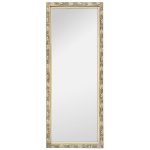 Full-Length Antique French Mirror, Stylized Ornaments, circa 1950