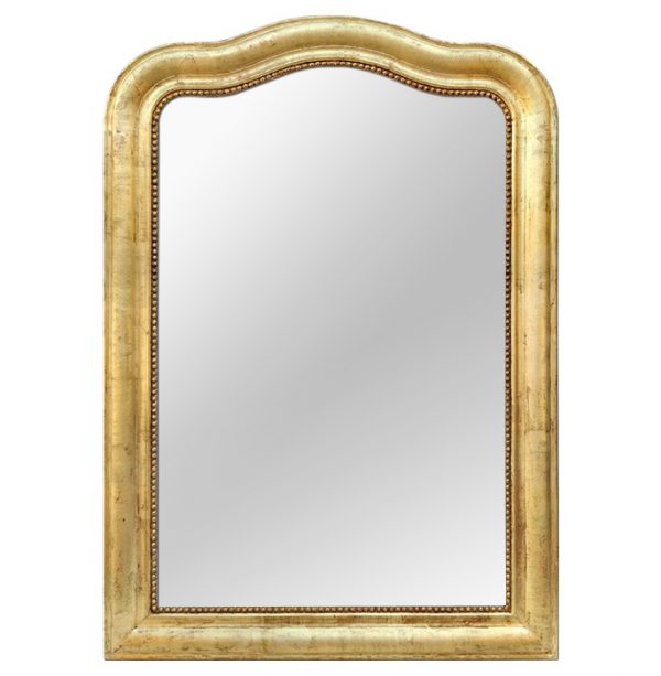 Large Antique French Giltwood Mirror Louis-Philippe Style, circa 1880