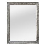 Large Antique French Silverwood Mirror, 19th Century