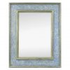Contemporary Wall Mirror, Blue Colors & Silvered by Atelier RTCD – Paris