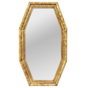 Large French Antique Octagonal Mirror, Art Deco style, circa 1930
