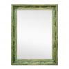 Large Antique French Mirror Green Patinated Barbizon Style