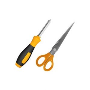 open-package-screwdriver-scissors